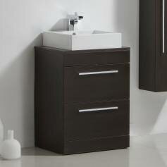 Lassen Wenge 600mm Counter Top Basin Drawer Unit - Floor Standing 
